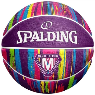 М'яч баскетбольний Spalding Marble Ball фіолетовий Уні 7 84403Z (689344406541) зображення 1