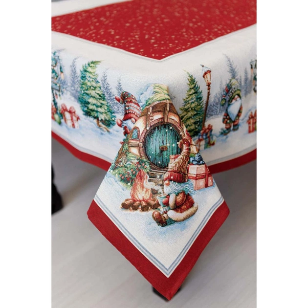 Скатертина Прованс гобеленова Різдвяне багаття 135х300 см (037406) - picture 5