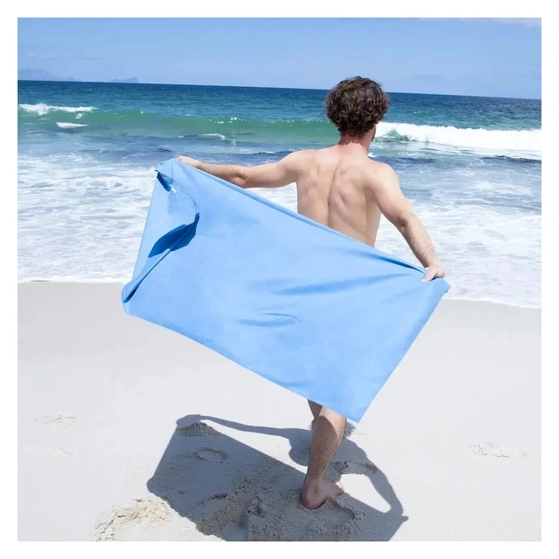 Туристичний рушник Naturehike Fitness NH20FS009 антибактеріальний 100 х 30 блакитний (6927595749999) - picture 3