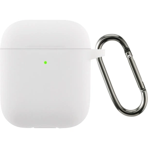 Чохол для навушників Armorstandart Ultrathin Silicone Case With Hook для Apple AirPods 2 White (ARM59695) зображення 1