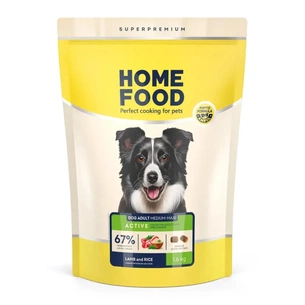 Сухий корм для собак Home Food ADULT MEDIUM/MAXI For active adult and junior dogs з ягням та рисом 1.6 кг (4820235020446) зображення 1
