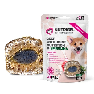 Ласощі для собак LK Baits Pet Nutrigel Beef S-M для суглобів з яловичиною і спіруліною (Ø 15 мм) 150 г (7777003) picture 1