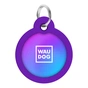 Адресник для тварин WAUDOG Smart ID з QR паспортом "Градієнт фіолетовий", коло 25 мм (225-4034) - уменьшенное изображение 2