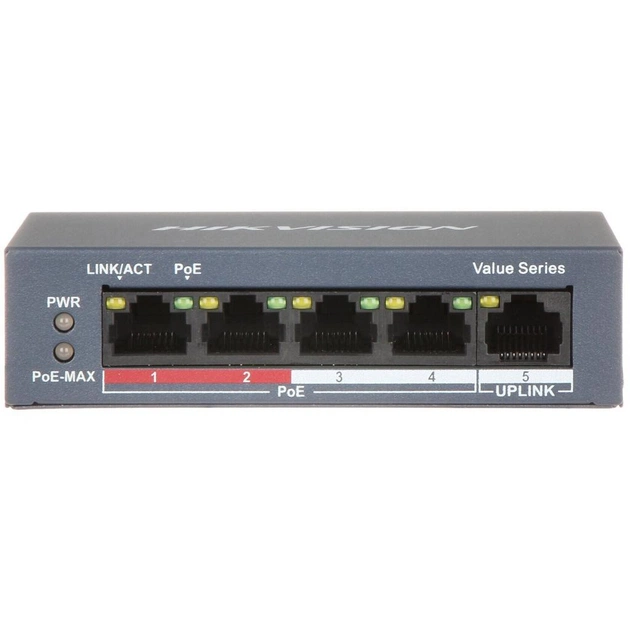Комутатор мережевий Hikvision DS-3E0105P-E/M(B) - изображение 1
