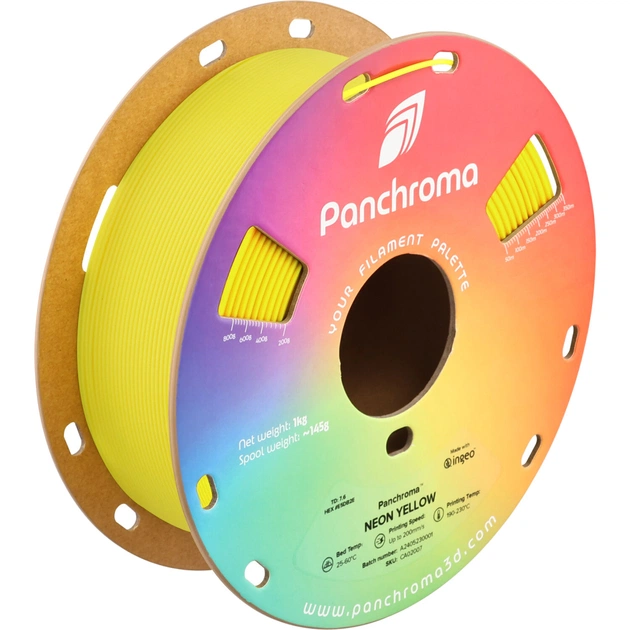 Пластик для 3D-принтера Polymaker PLA PANCHROMA NEON 1,75mm 1kg YELLOW (CA02007) - изображение 1