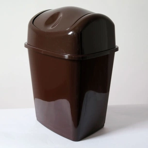 Контейнер для сміття ММ Пласт Бежевий / коричневий 14 л (ММ 14/беж/кор) зображення 1