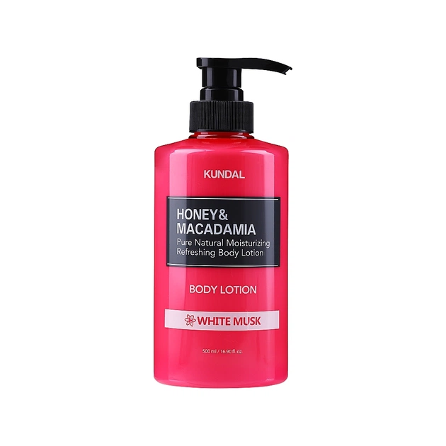 Лосьйон для тіла Kundal Honey & Macadamia Pure Body Lotion White Musk 500 мл (8809568740050) - picture 1