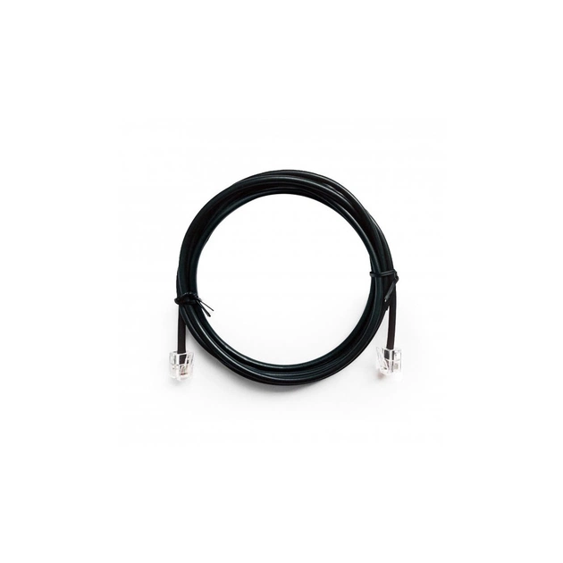 Патч-корд телефонный 2м RJ11 (6P4C) black Cablexpert (TC6P4CR-2M) - изображение 1