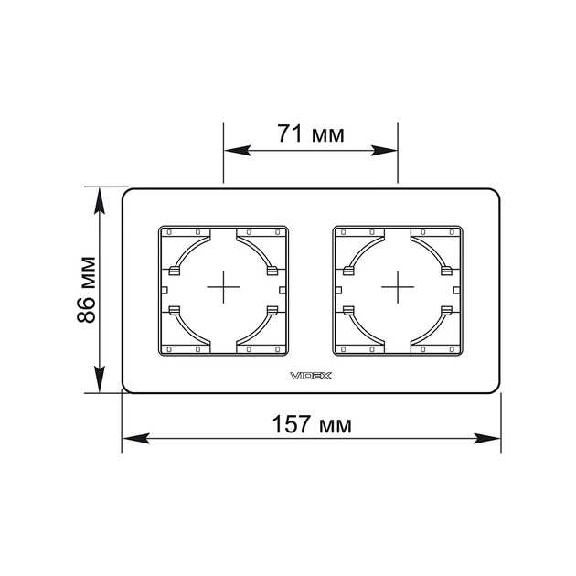 Рамка Videx VF-BNFRG2H-W - зображення 3