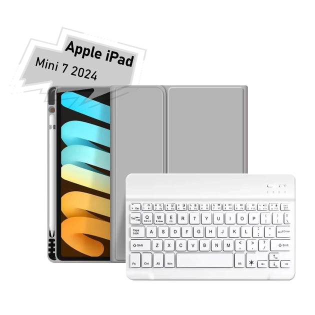 Чехол для планшета BeCover with keyboard Apple iPad Mini 7 2024 Gray (712994) - изображение 1