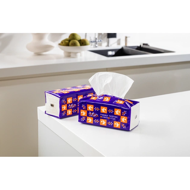 Паперові рушники Добра Господарочка Колекція Вибійка V-складання 2 шари 120 шт. (4820086524100) - picture 3