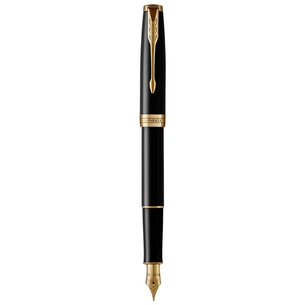 Ручка пір'яна Parker SONNET 17 Black Lacquer GT  FP F (86 015) изображение 1