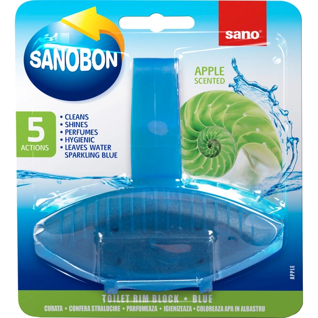 Туалетный блок Sano Яблоко 55 г (7290005426971) - изображение 1