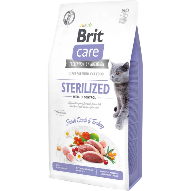 Сухой корм для кошек Brit Care Cat GF Sterilized Weight Control 7 кг (8595602540785) - изображение 1
