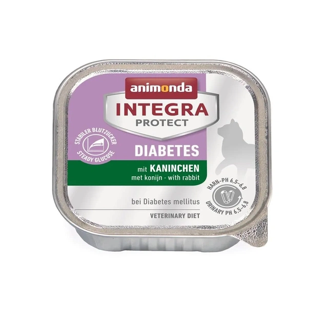 Вологий корм для кішок Animonda Integra Protect Diabetes при діабеті з кроликом (4017721866897) - изображение 1