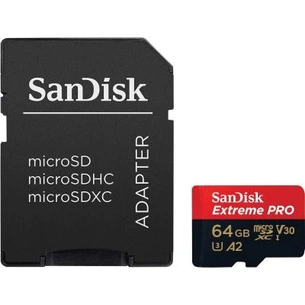 Карта пам'яті SanDisk 64GB microSDXC class 10 UHS-I U3 Extreme Pro V30 (SDSQXCY-064G-GN6MA) зображення 1