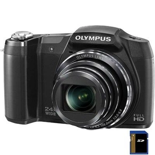 Цифровий фотоапарат Olympus SZ-16 black (V102100BE000) зображення 1