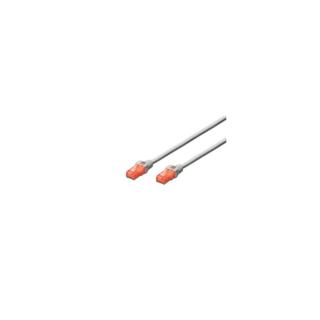 Патч-корд 10м, UTP, cat.6, CCA, AWG 26/7, PVC, grey Digitus (DK-1612-100) - зображення 1
