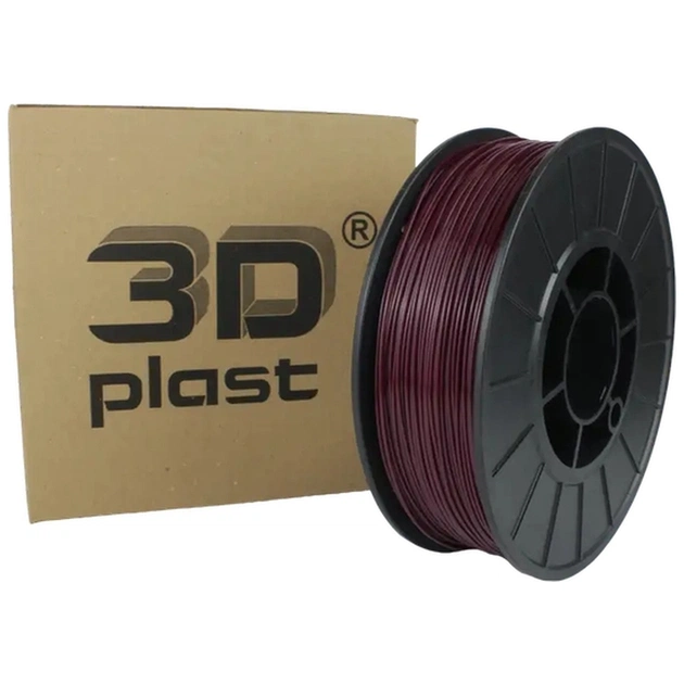 Пластик для 3D-принтера 3Dplast PLA 1.75мм, 0.85кг, burgundy (3DPLA17508BRD) - зображення 1