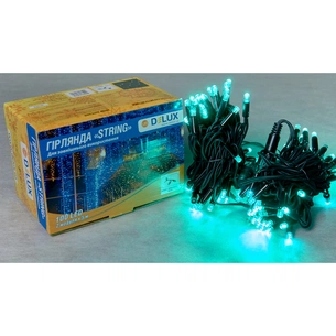 Гірлянда Delux String 100LED IP44 EN 10 м Зелений/чорний (90016599) зображення 1