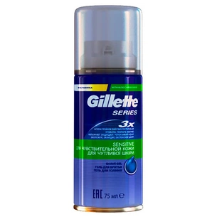 Гель для гоління Gillette Series Sensitive Skin Для чутливої шкіри 75 мл (3014260219949) зображення 1