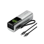 Батарея універсальна Vention 27000mAh 200W PD/3.1, with Built-in USB-C Cable, TFT Display, Silver (FKGI0) - зменшене зображення 1