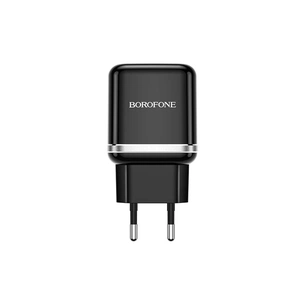 Зарядний пристрій BOROFONE BA36A High Speed USB QC3.0 18W Black (6931474715968) зображення 1