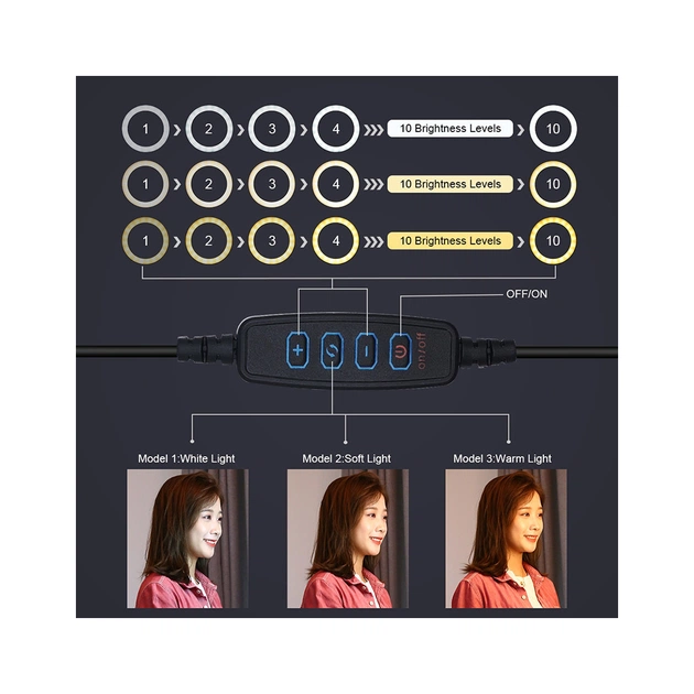 Набір блогера Puluz Ring USB LED lamp 10.2"+ table mount 140cm (PKT3039) - picture 5