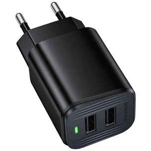 Зарядний пристрій BOROFONE BAS81A 2xUSB 10.5W black (6941991126628) зображення 1