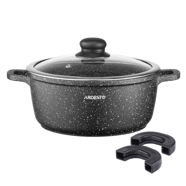 Каструля Ardesto Gemini Anzio, 5л, алюміній, чорний (AR2454GE) - picture 9
