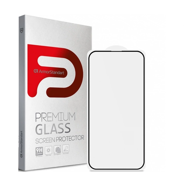 Скло захисне Armorstandart Pro 3D Apple iPhone 15 Pro Black (ARM68219) - зображення 1