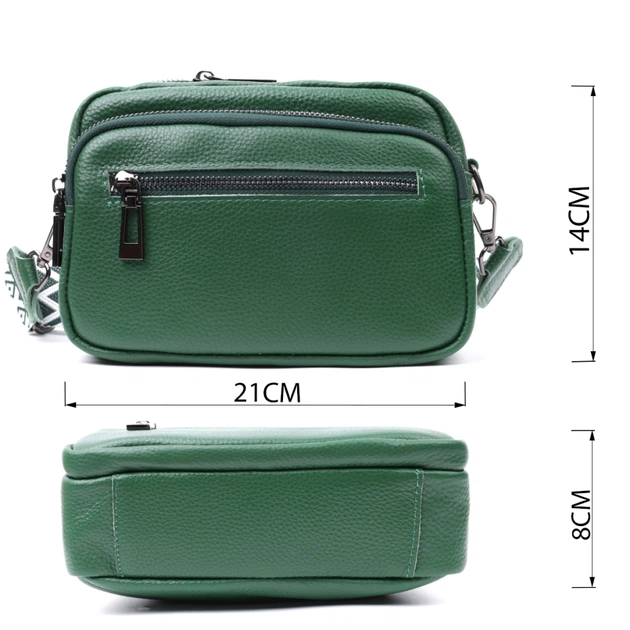 Сумка Vintage З натуральної шкіри Зелена (22639) - зображення 3