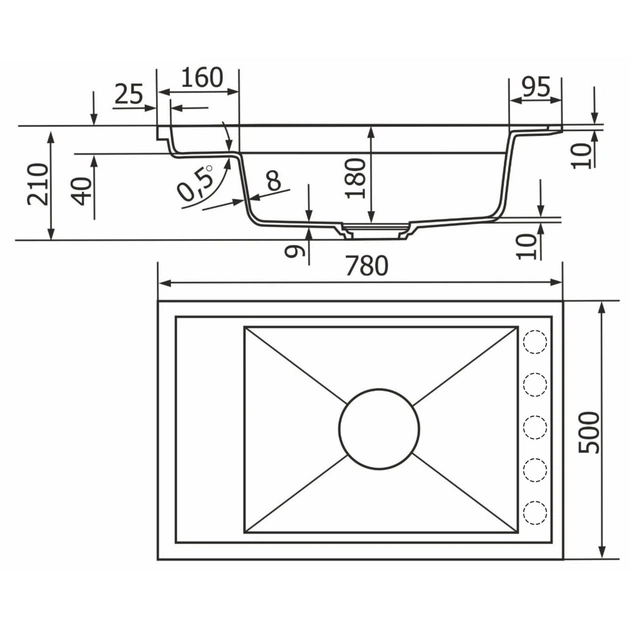 Мойка кухонная GRANADO Royal Estella terra (+ подрібнювач Algar 1000 + змішувач Ferrol inox + дозатор Redondo inox + ко (ksg0303) - изображение 12