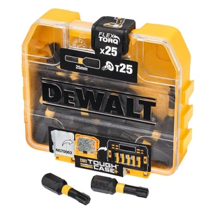 Набір біт DeWALT EXTREME FLEXTORQ, Torx, T25, L = 25 мм, 25 шт, TOUGH CASE (DT70558T) зображення 1