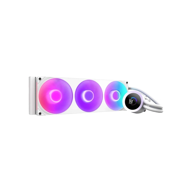 Система жидкостного охлаждения NZXT Kraken Plus RGB V2-360 mm AIO liquid cooler Wh (RL-KR360-W2) - изображение 1