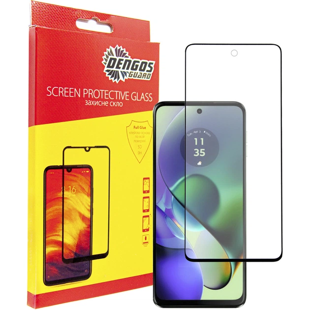 Скло захисне Dengos Motorola G54 (black) (TGFG-326) - изображение 1