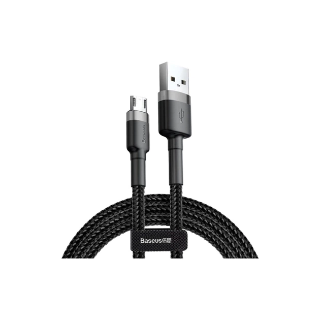 Дата кабель USB 2.0 AM to Micro 5P 3.0m 2A Gray-Black Baseus (CAMKLF-HG1) - изображение 1