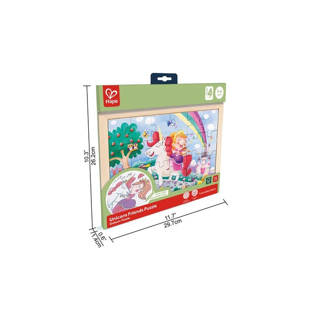 Пазл Hape Єдинороги з розмальовкою (E1642) - picture 5