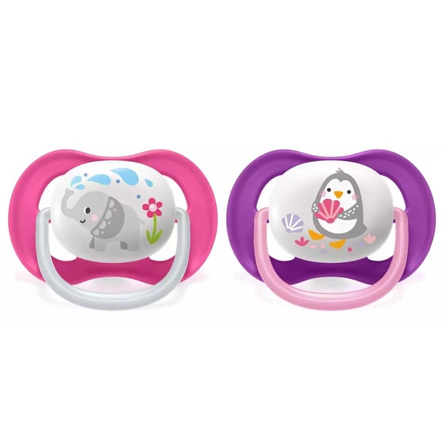 Пустышка Philips AVENT Ultra Air Animal для девочек 6-18 мес (SCF080/08) - изображение 1