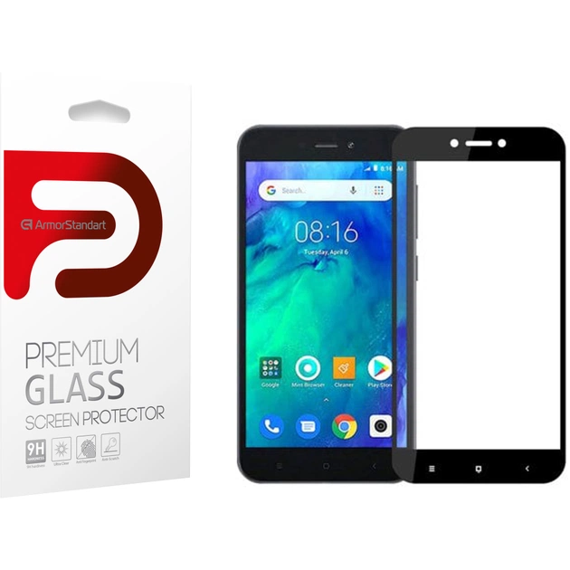 Скло захисне Armorstandart Full Glue Xiaomi Redmi Go Black (ARM54320-GFG-BK) - зображення 1