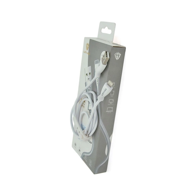 Дата кабель USB 2.0 AM to Lightning 1.0m 2.4A white Voltronic (LC901) - зображення 1