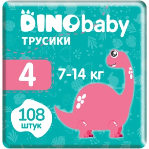 Підгузки Dino Baby трусики Розмір 4 (7-14кг) 36 шт х 3 пачки (2000998941130) зображення 1