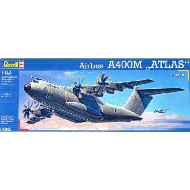 Збірна модель Revell Військово-транспортний літак Airbus A400 M Atlas 1:144 (4859) - изображение 1