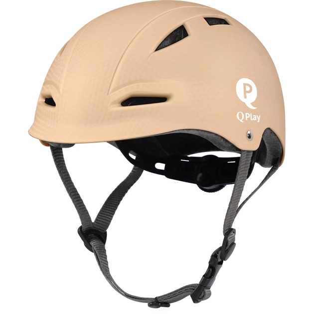 Шлем QPlay дитячий розмір М (52-58 см), бежевий (HM-01HelmetMBeige) - изображение 1