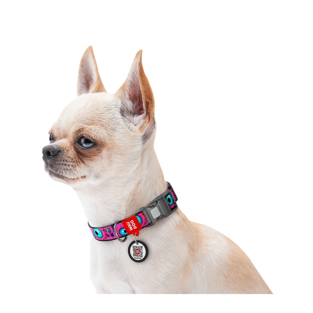 Нашийник для тварин WAUDOG Nylon з QR паспортом "Око монстра" пластиковий фастекс XXL (284-4049) - picture 3