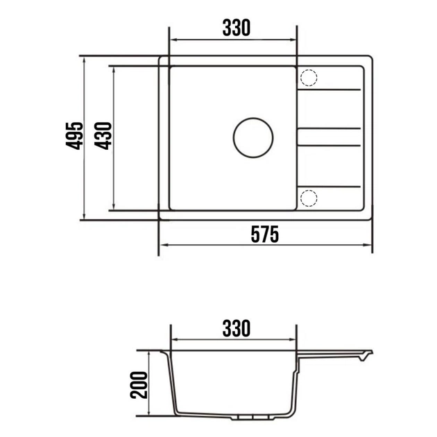 Мийка кухонна GRANADO MADRID grafito (gr1609) - picture 8