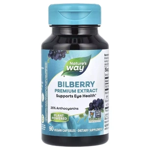 Травы Nature's Way Черника, премиум экстракт, Bilberry, Premium Extract, 90 вегетариан (NWY-60510) изображение 1