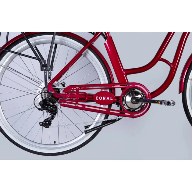 Електровелосипед Dorozhnik 28" eCORAL DD FR рама-19" 48B 17.5А*г 500Вт 2026 рубіновий (ELB-D-28-121) - picture 5