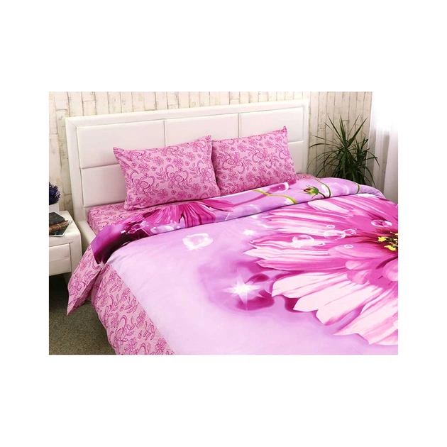 Постільна білизна Руно 20-1319 Fuchsia сатин набивна євро (845.137К_20-1319 Fuchsia) - зображення 1