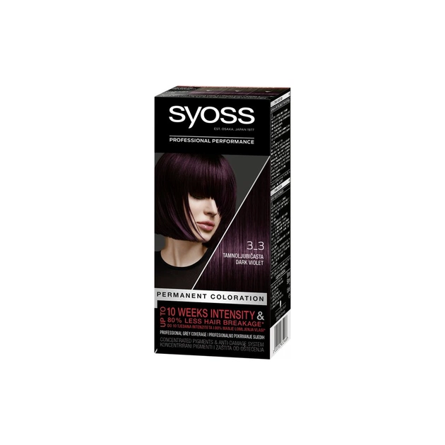 Фарба для волосся Syoss 3-3 Темно-фіолетовий 115 мл (9000100632966) - изображение 1
